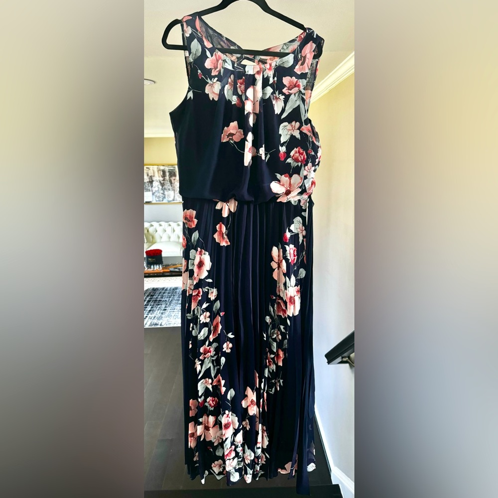 Womens Bisou Bisou Open Back Floral Maxi Dress Size 14